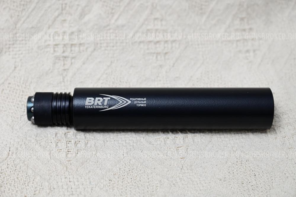 Реактивный дульный тормоз BRT на Тигр 7.62х54 с длинным пламегасителем.