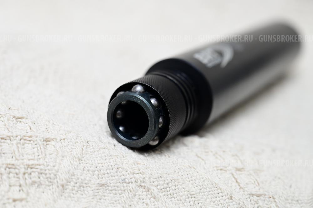 Реактивный дульный тормоз BRT на Тигр 7.62х54 с длинным пламегасителем.