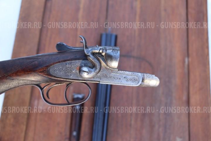 Редкое бельгийское, коллекционное, старинное, гладкоствольное ружьё 16 калибра