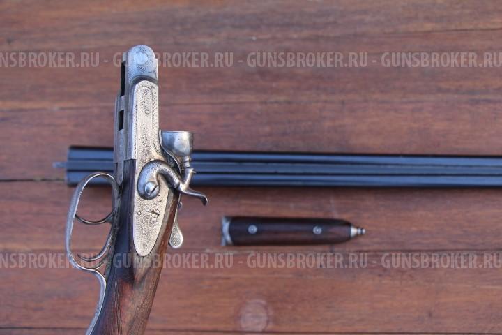 Редкое бельгийское, коллекционное, старинное, гладкоствольное ружьё 16 калибра
