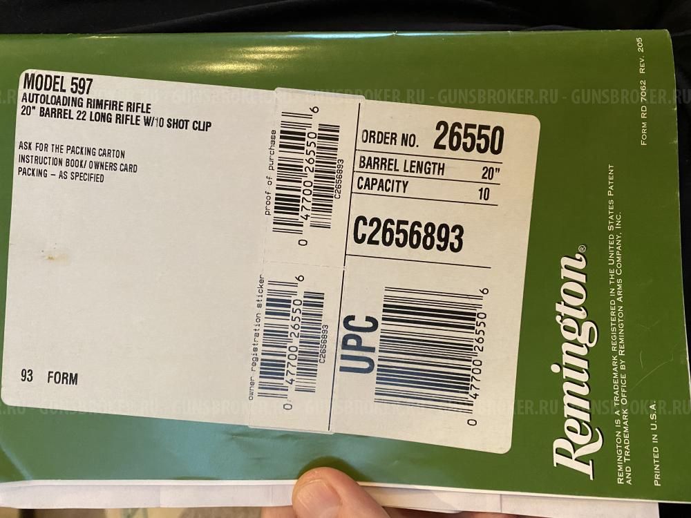 Remington 597 Magnum 22 Long Rifle Caliber Rimfire OR