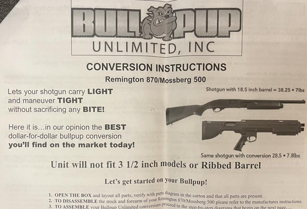 BULL PUP (БУЛЛ ПАП) Remington 870