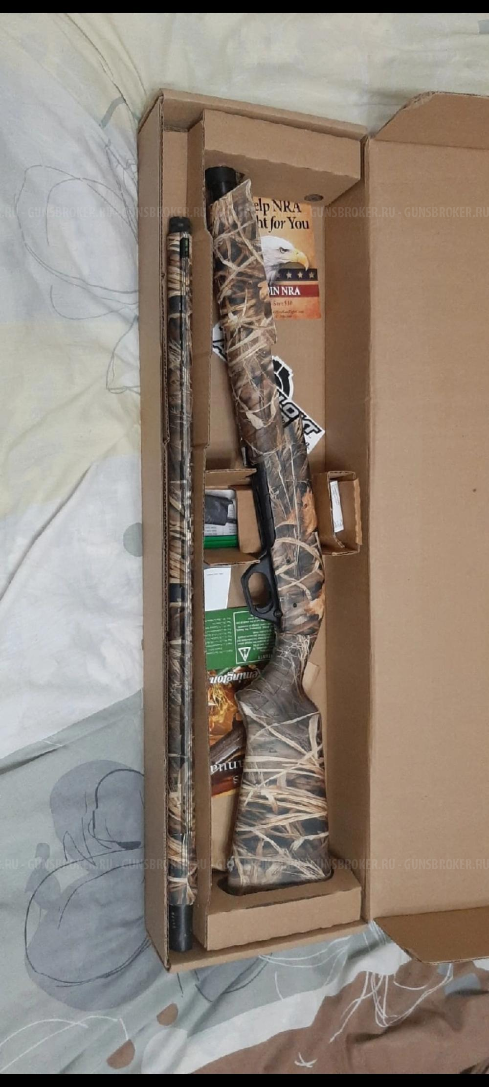  Remington 887 Waterfowl Camo 12х89 новое,настрел 0,обмен на карабин.