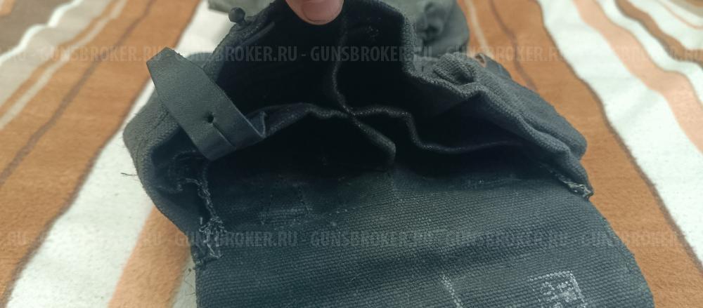 Подсумок армейский на 4 магазина (4 секции),черный