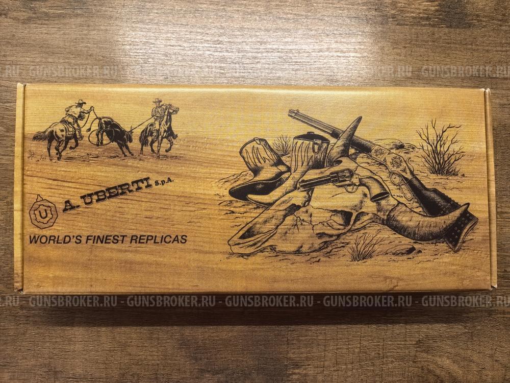 Револьвер Uberti 1873 Cattleman (Colt SAA) никель, ствол 7.5" / 2017 / ABel