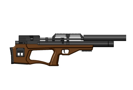 РСР винтовки KrugerGun СНАЙПЕР булл-пап на резервуаре 510 мм, дерево, до 3 Дж (разные модели!)