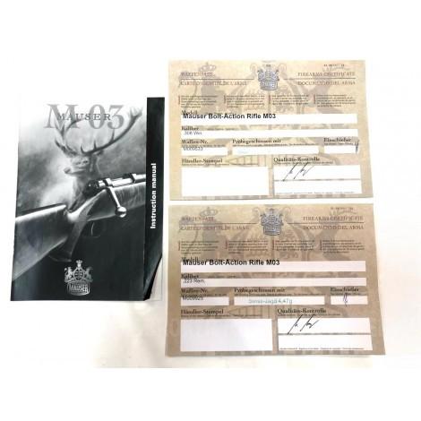  Карабин Mauser M 03 Bolt-Action Rifle Кал.308 Win/223 Rem В Комплекте С Прицелом Swarovsk