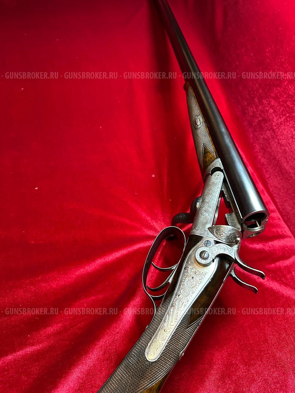 Ружьё из первой десятки Английских Бестов Чарлз Ланкастер с редким откатным механизмом