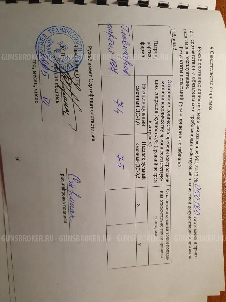 Ружье МЦ22-12