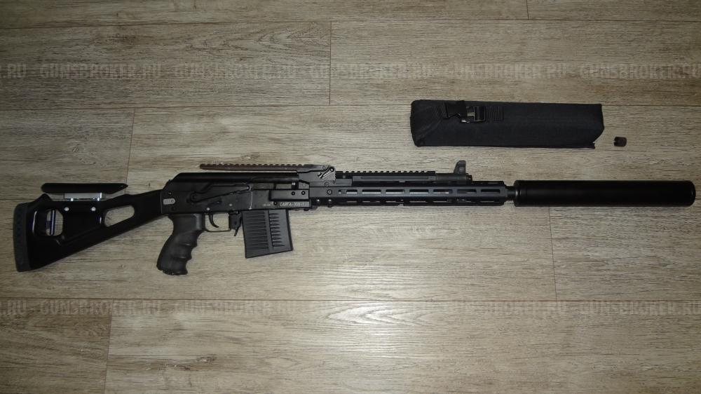 Сайга 308-1-555 резьба 15/1, РГБ LAC, цевье SAG 7mlock