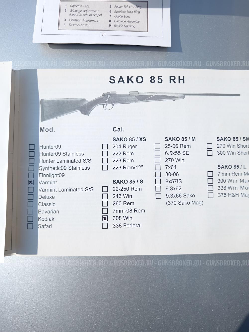 Сако варминг 308 винт оптика люпольд