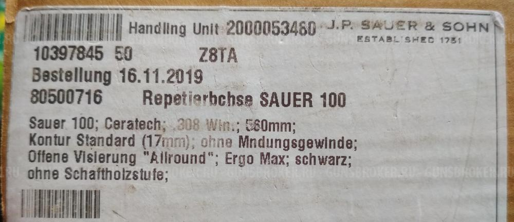 Sauer 100 Ceratech 56 WS 308 win