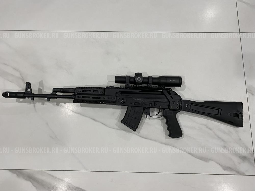 Сайга 7.62х39 + прицел загоник Хоук 1-4