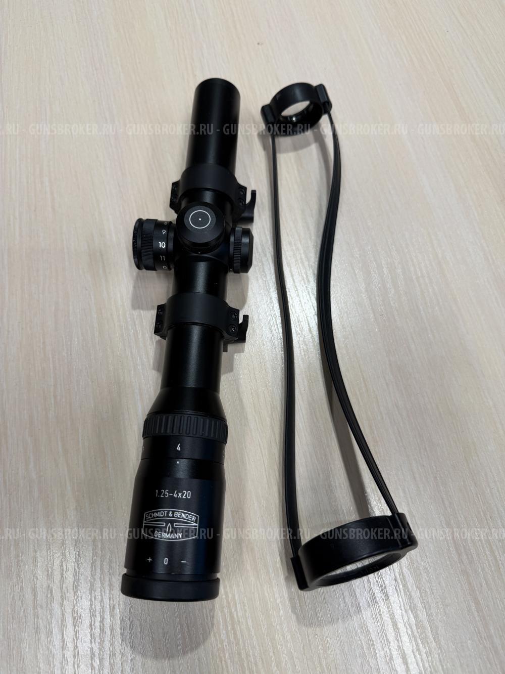Schmidt&Bender 1.25-4x20(Загонный оптический прицел)