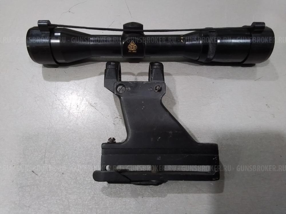 Прицел оптический PRELAT-M 4x32; кронштейн боковой СОК-94 Сайга, АК,Вепрь 