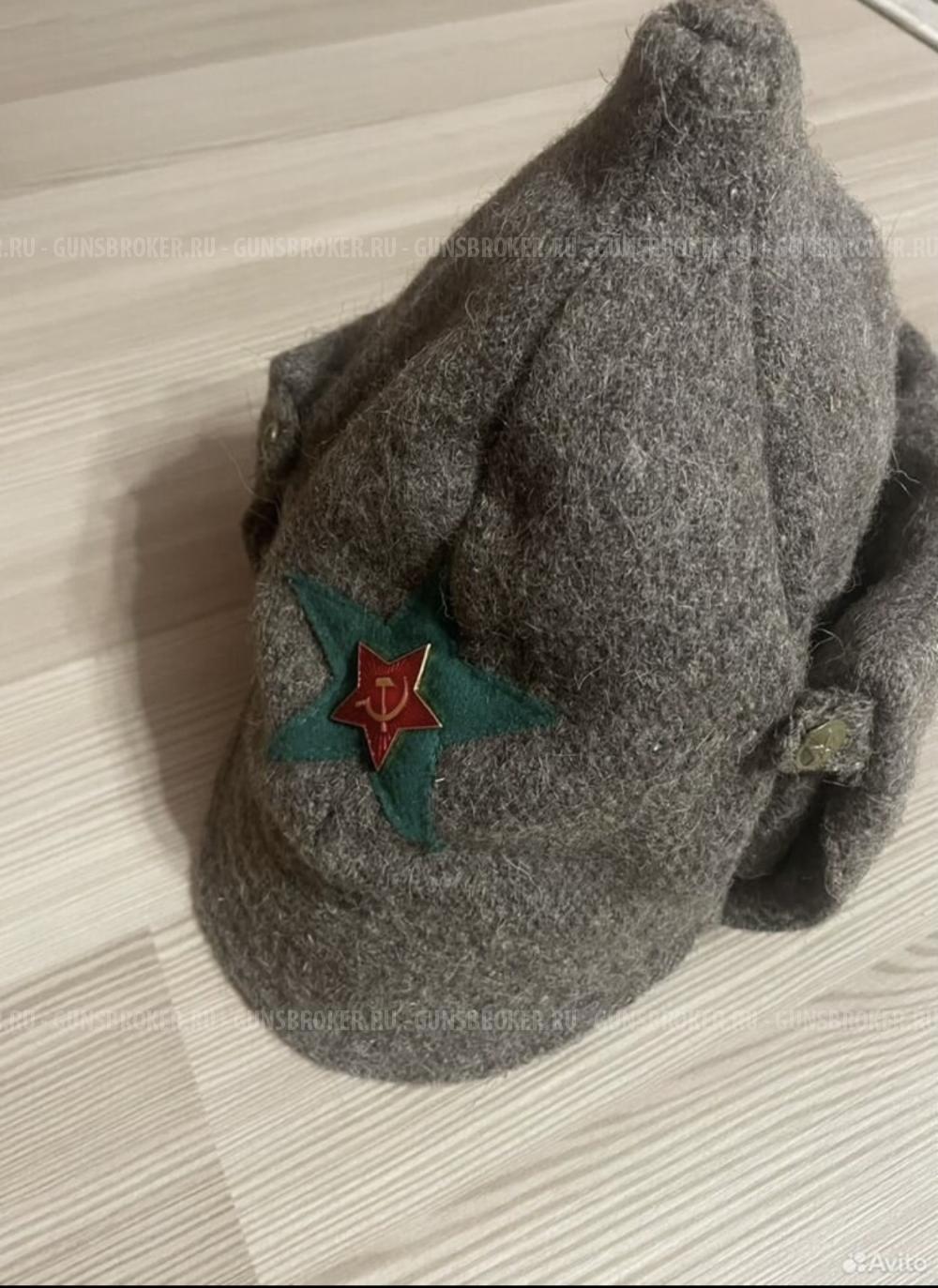 Шапка Буденовка РККА Пограничные войска