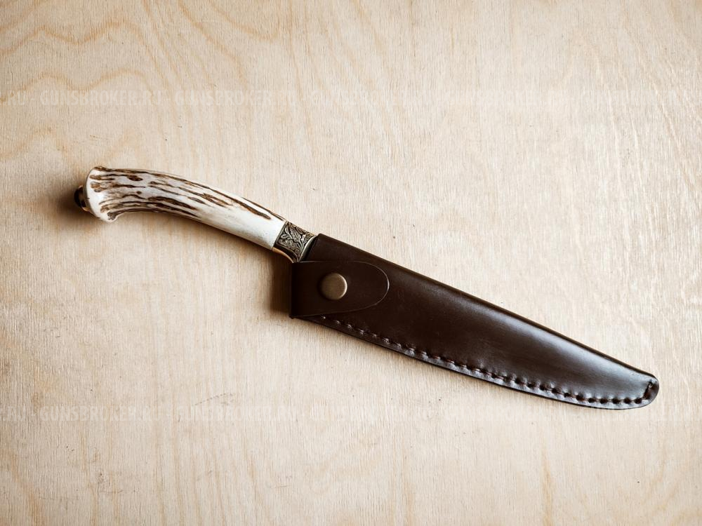  Шеф нож с рукоятью из рога косули