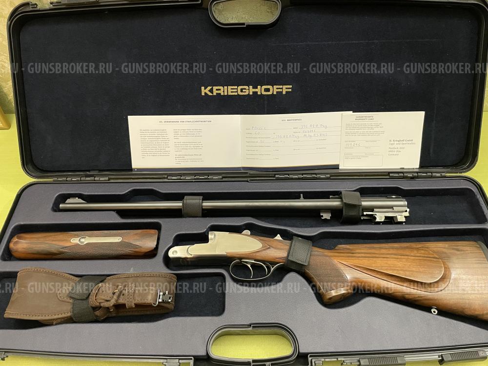Штуцер Krieghoff Classic Big Five .375 H&H, боковые доски под гравировку