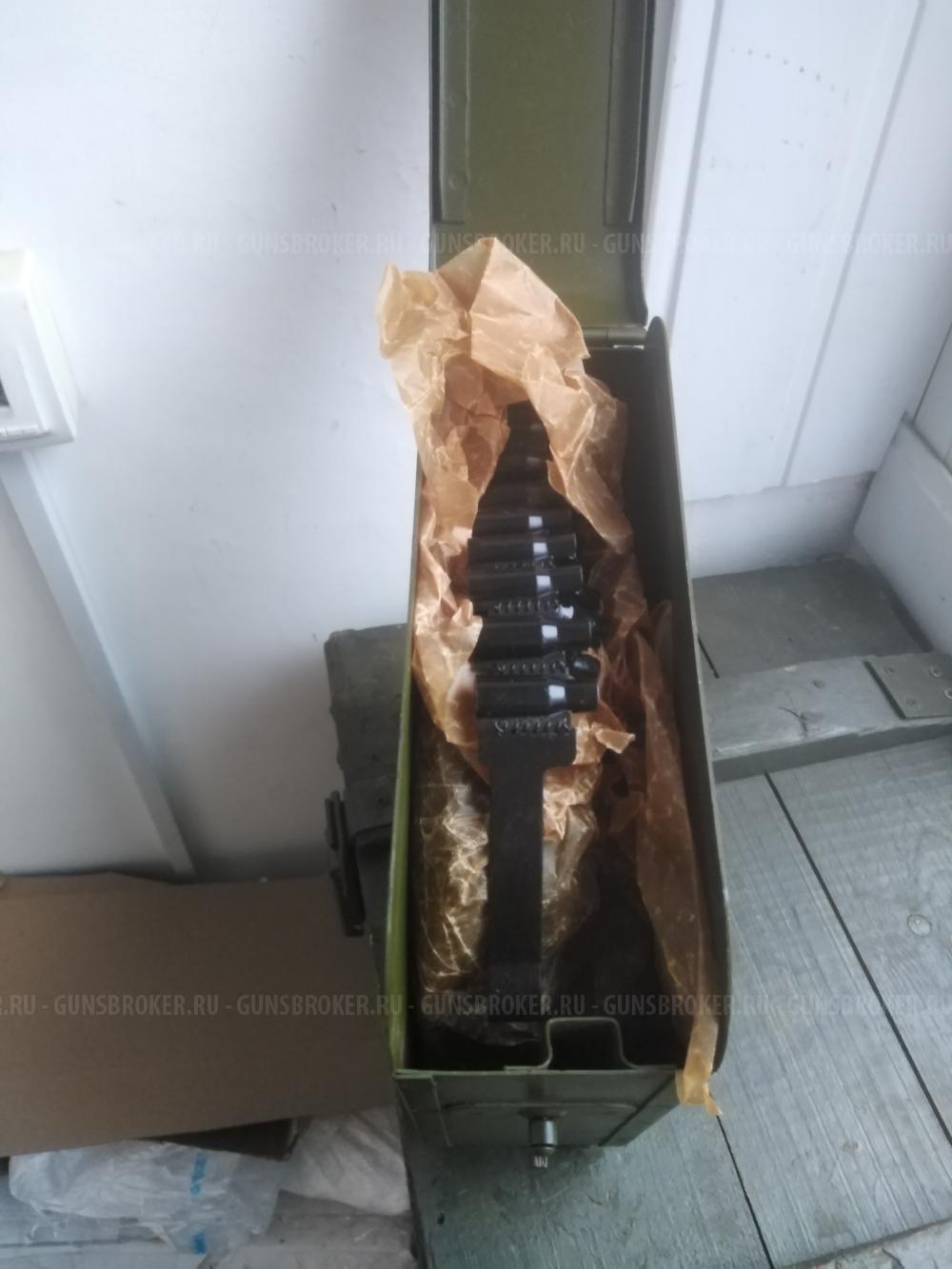 Короб пулеметный Максим. С лентой. СССР. Ленты пулеметные с протяжкой!