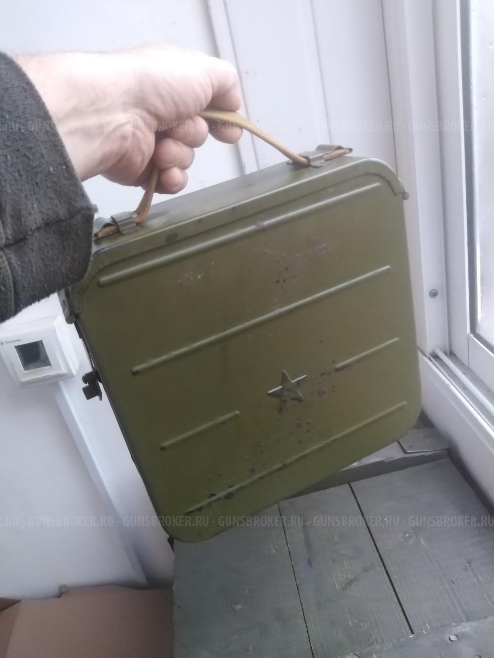 Короб пулеметный Максим. С лентой. СССР. Ленты пулеметные с протяжкой!