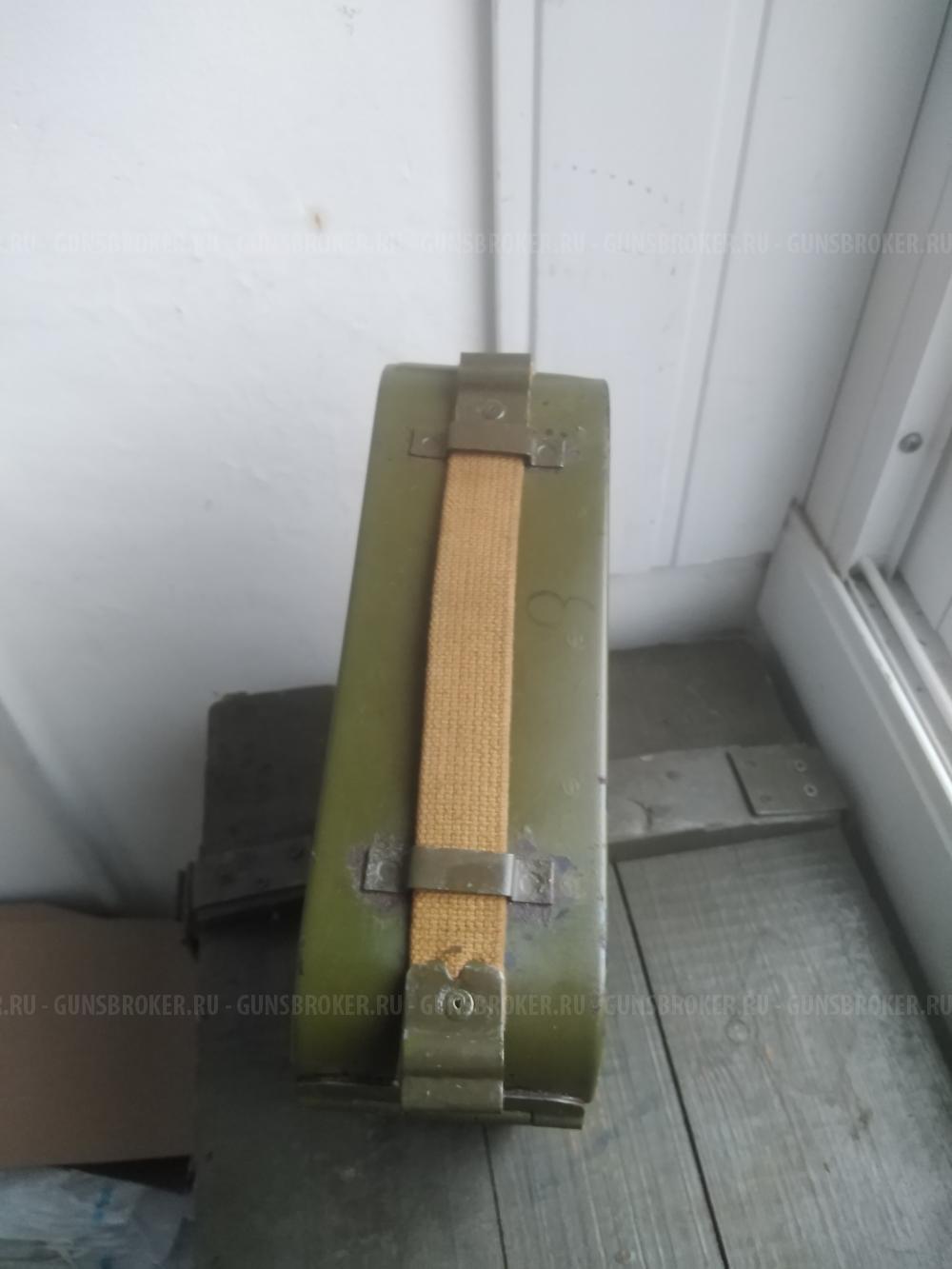 Короб пулеметный Максим. С лентой. СССР. Ленты пулеметные с протяжкой!