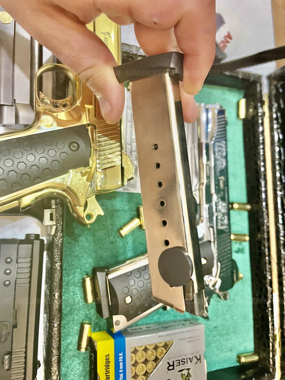 Сигнальные пистолеты COLT 911 (KUZEY) 9mm P.A.K. ЗОЛОТО и НИКЕЛЬ