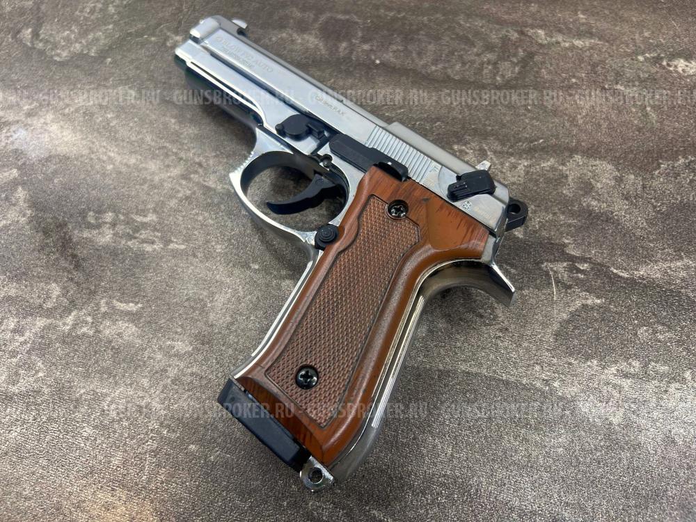Сигнальный пистолет Blow F92 Auto Chrome (автоматический режим, Beretta 92, Беретта хром) 