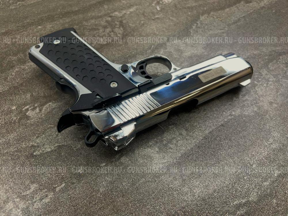 Сигнальный пистолет K1911 KURS Compact (Colt) кал. 5,5 мм под 10ТК, хром (б/у)