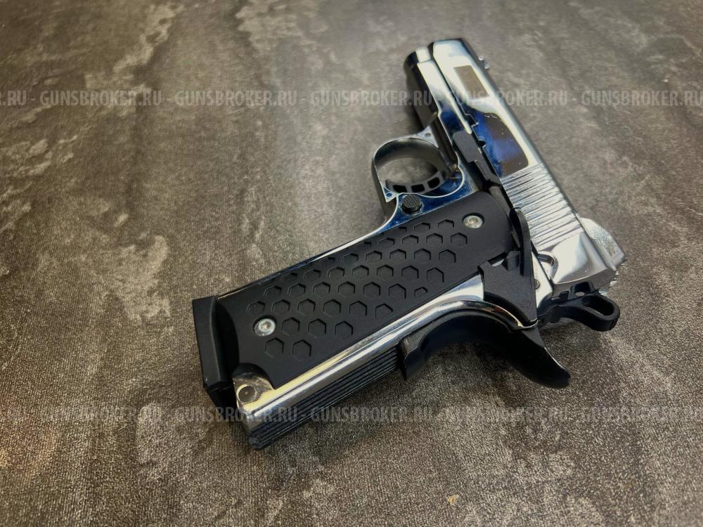 Сигнальный пистолет K1911 KURS Compact (Colt) кал. 5,5 мм под 10ТК, хром (б/у)