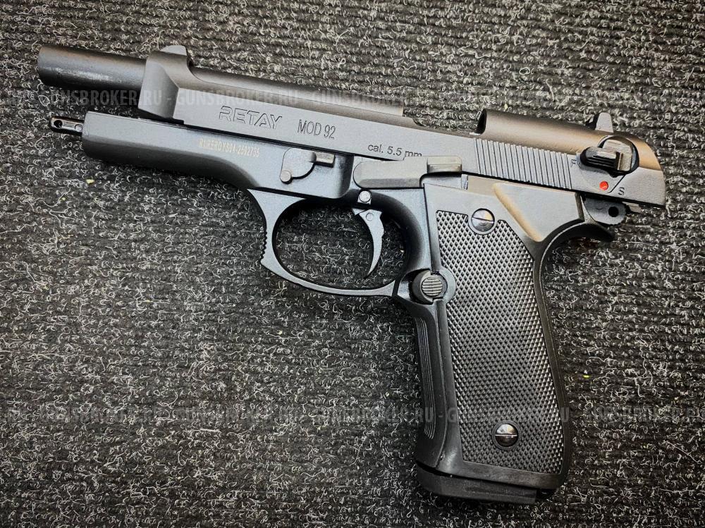 Сигнальный пистолет Retay MOD92 (Beretta) кал. 5,5 мм под 10ТК, черный