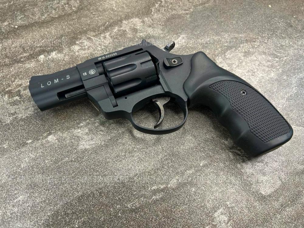 Сигнальный револьвер Zoraki Lom-S (чёрный, Hilti, металл, 5.6 мм)