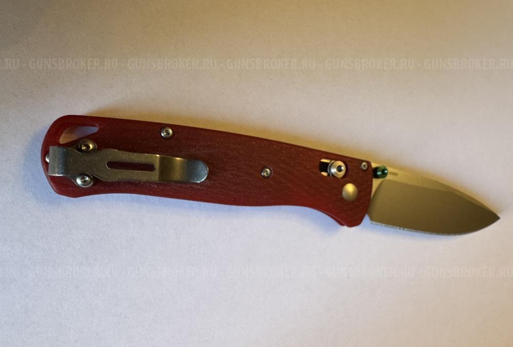 Складной нож, Benchmade Bugout Custom сталь CPM-S30V, рукоять Red G10
