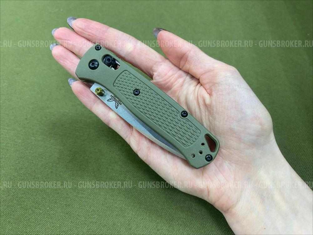 Складной нож Benchmade с серрейтором Зеленый