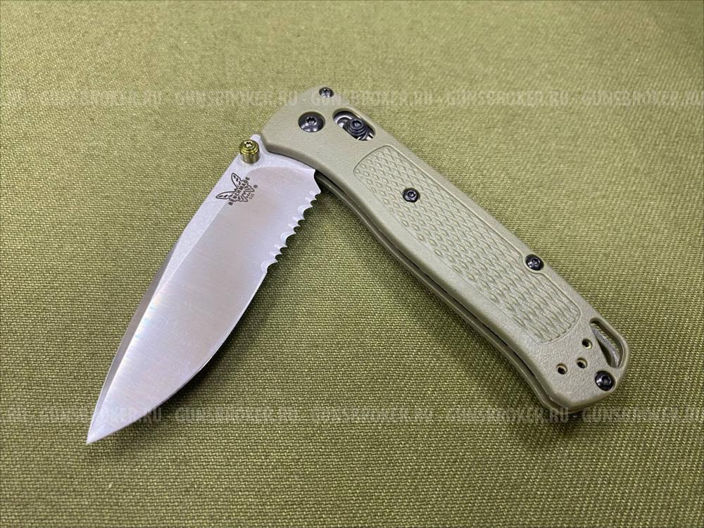 Складной нож Benchmade с серрейтором Зеленый