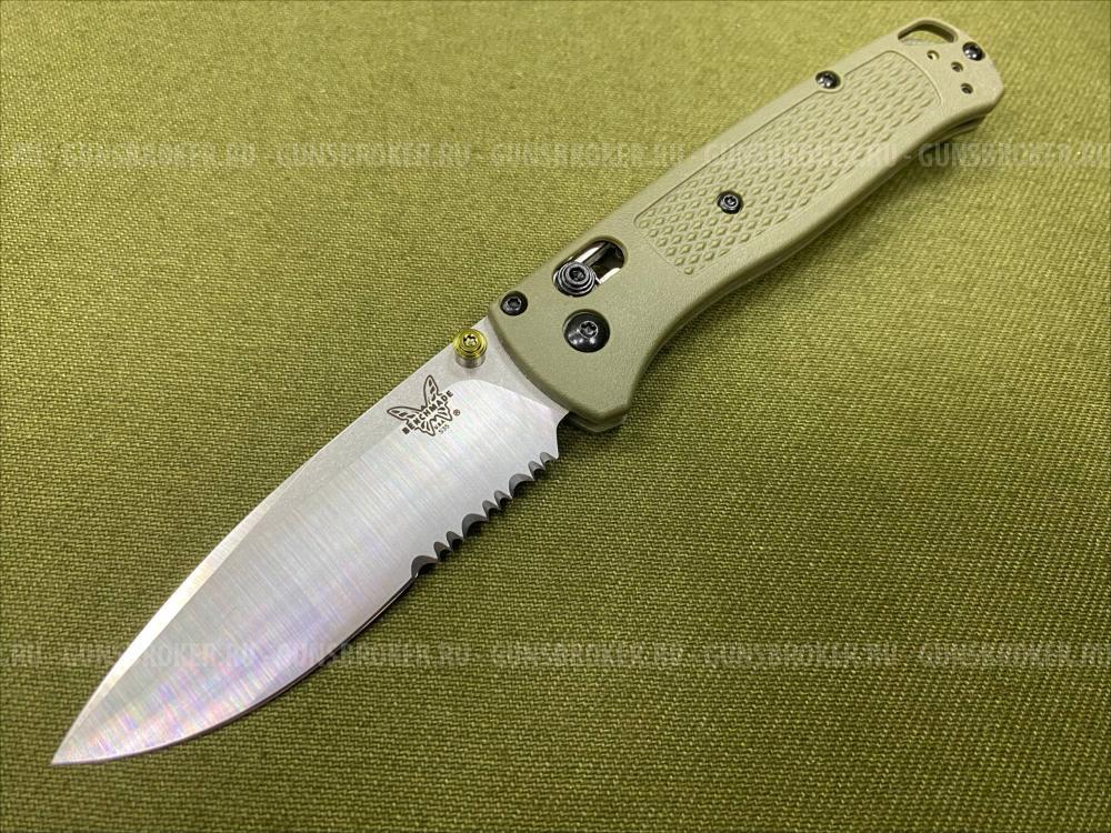 Складной нож Benchmade с серрейтором Зеленый