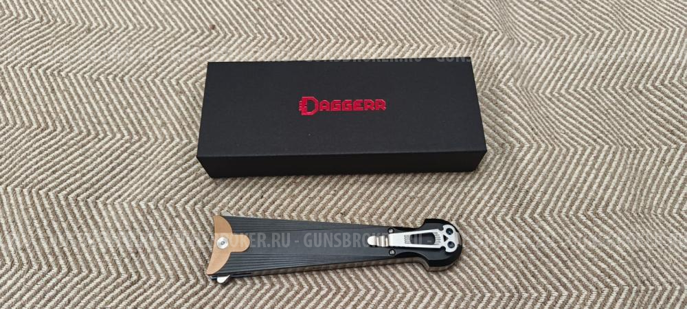 Складной нож  Daggerr Knives, Cinquedea black aluminum VG10. 