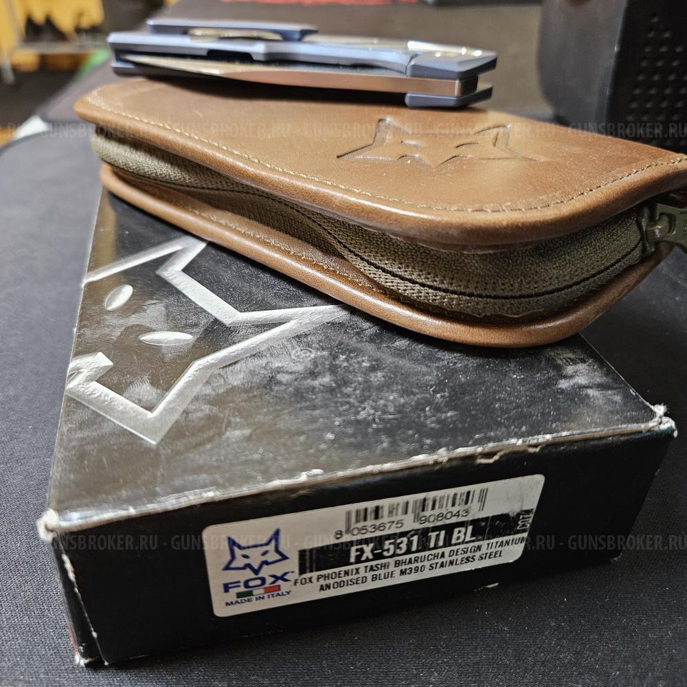 Складной нож Fox knives Phoenix Titanium Blue FX-531 оригинал новый