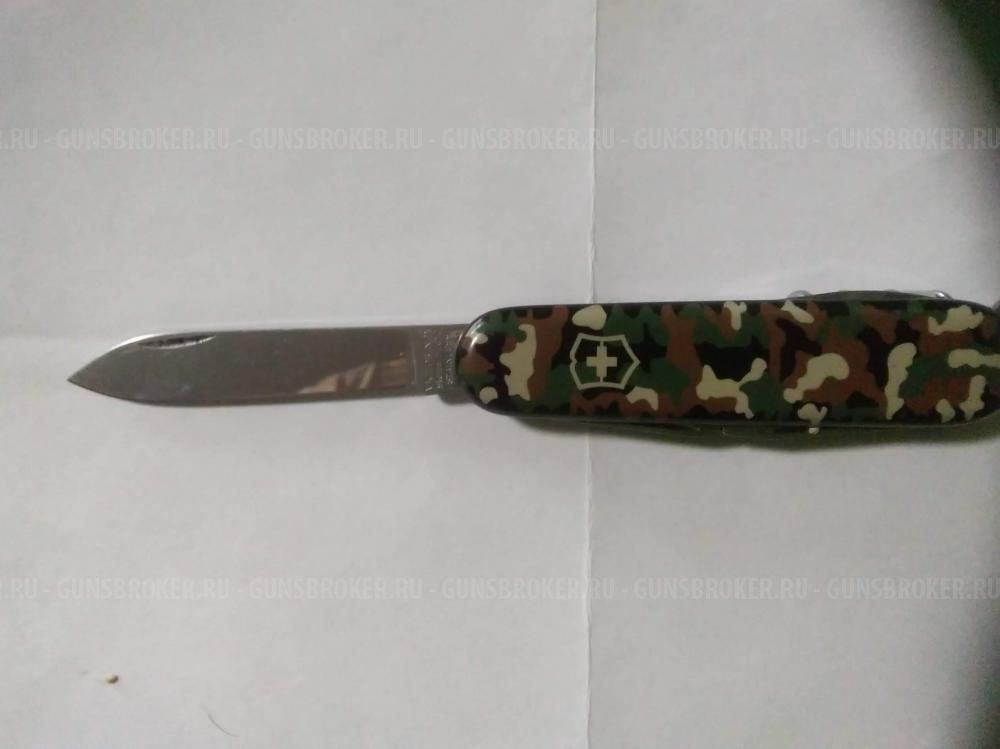 Складной нож , офицерский, 91 мм. линейка, victorinox, камуфляж.