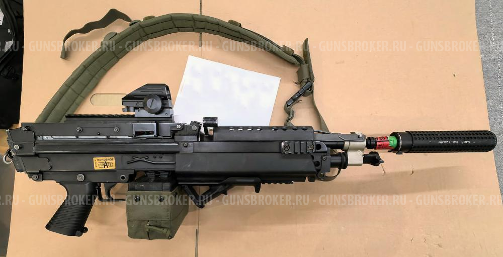 Страйкбольный кастом пулемет  A&K M249 Para