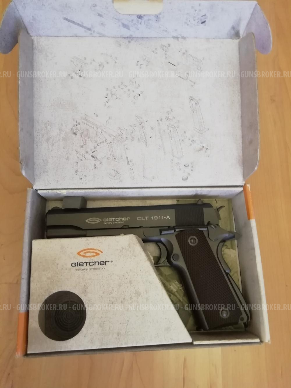 Страйкбольный пистолет Gletcher CLT 1911-A Blowback купить