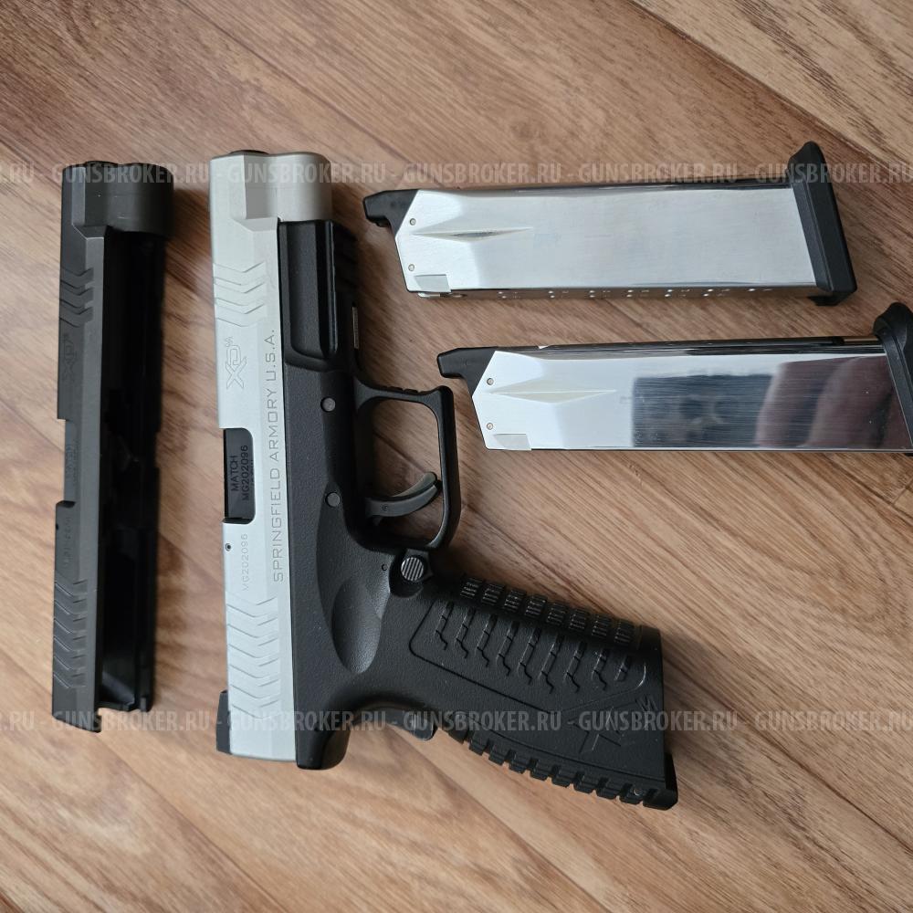 Страйкбольный пистолет Tokyo Marui XD-M .40 GBB с кастомным слайдом Detonator 2 магазина