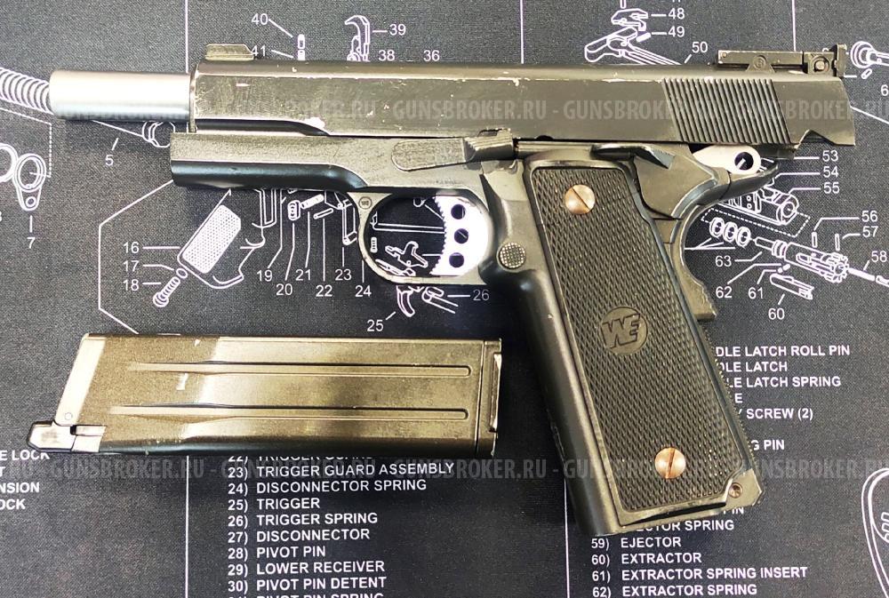Страйкбольный пистолет WE Colt M1911 6мм
