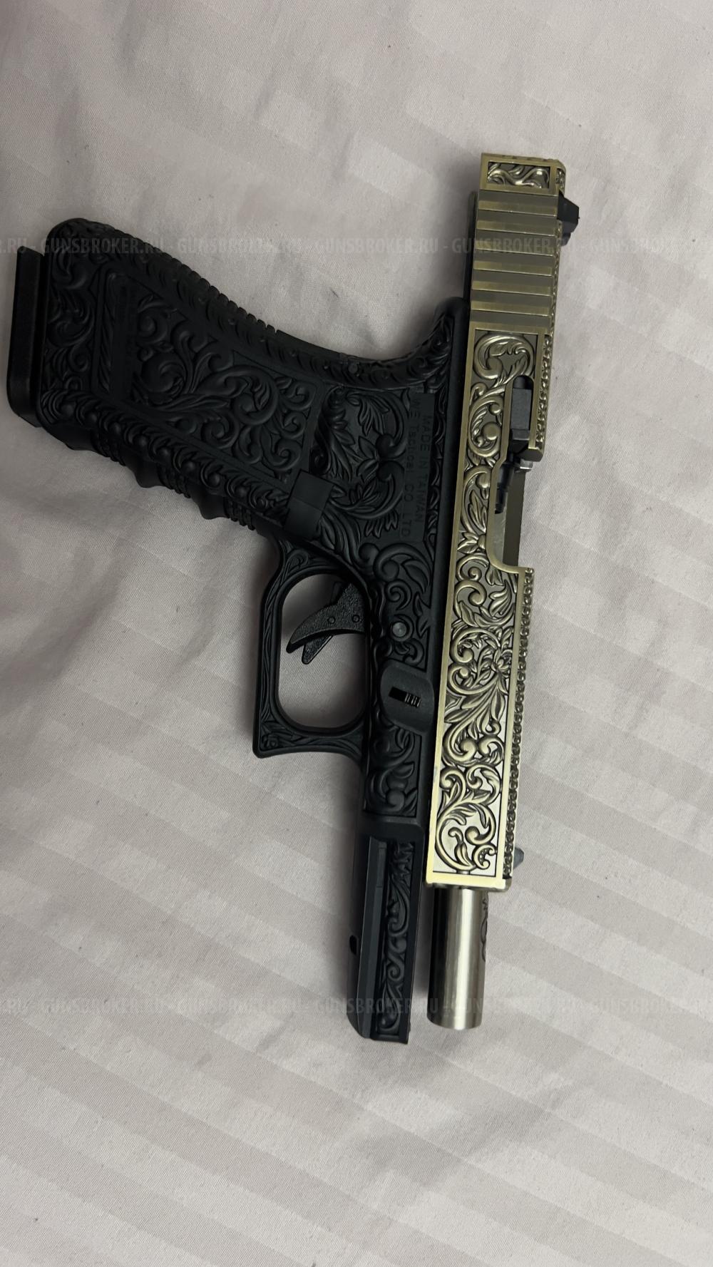 Страйкбольный пистолет WE Glock-18, Bronze