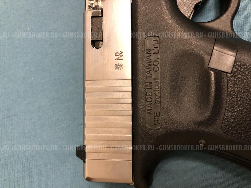 Страйкбольный пистолет WE Glock-19 Gen.3 Silver