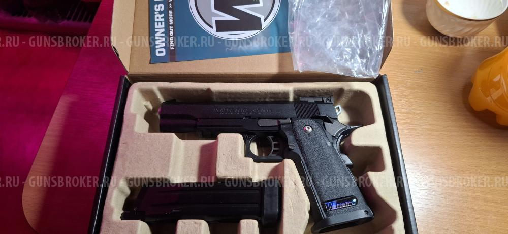Страйкбольный пистолет (WE) Hi-Capa 5.1 R GBB (Black)