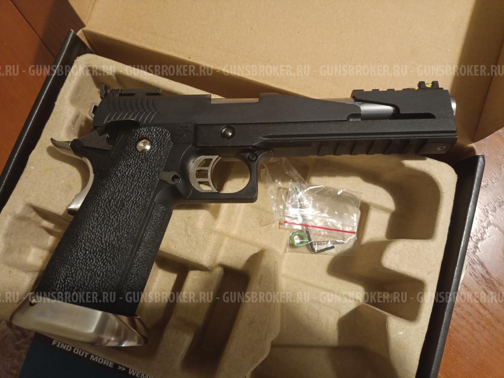 Страйкбольный пистолет WE HI-CAPA 6" T-Rex Customs in Titanium Barrel