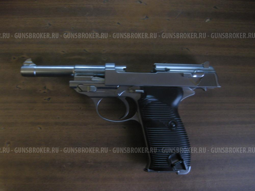 Страйкбольный пистолет WE Walther P38 GBB Silver