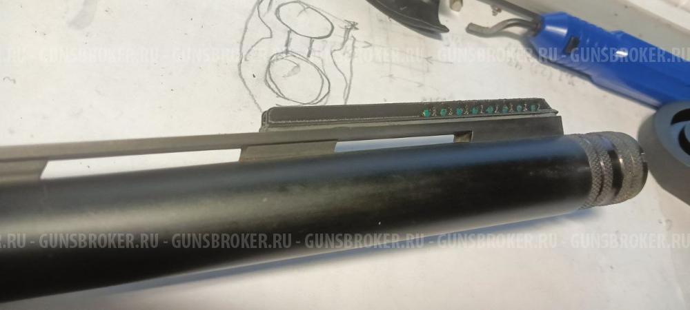 Световолоконная мушка на ружья с планкой и без планки.