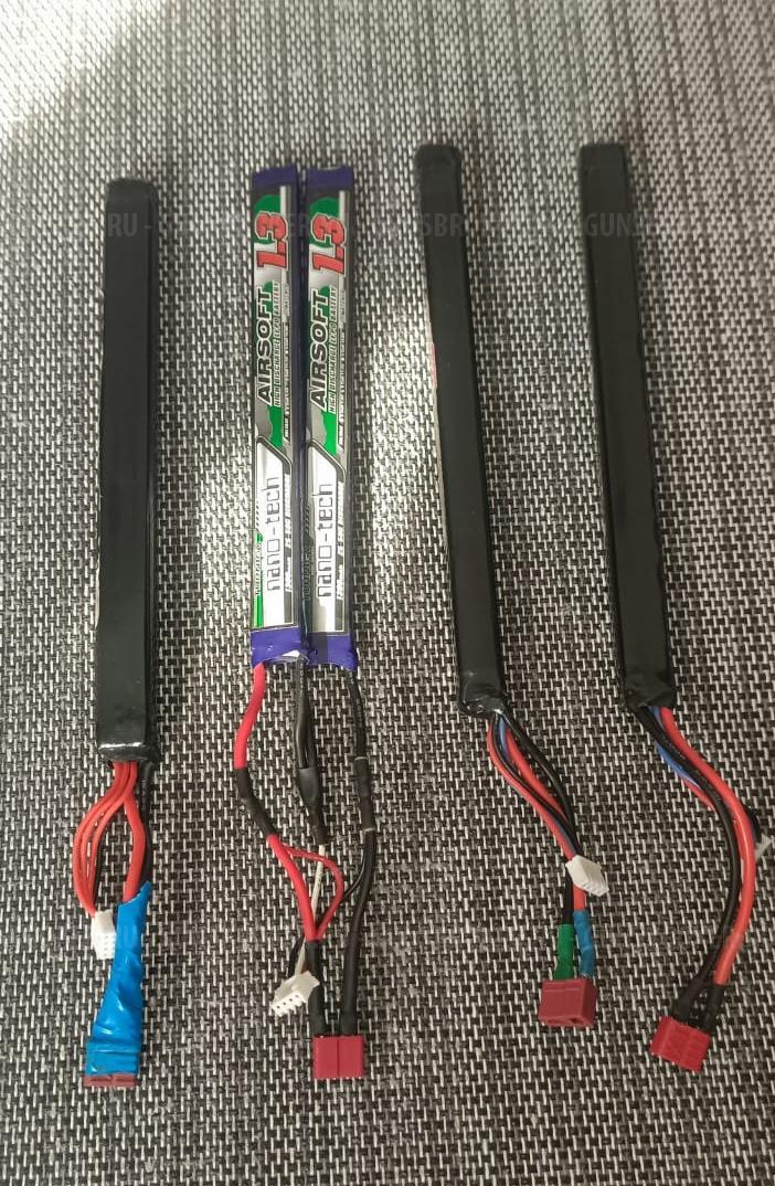 LI-PO аккумуляторы для страйкбольных приводов