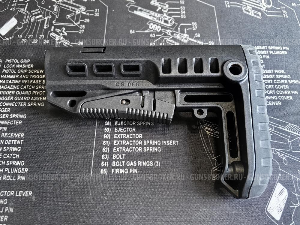 Телескопический приклад TBS Compact, DLG Tactical Mil-spec, черный